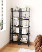 Hzuaneri Ladder Shelf, Bookshelf Bookcase, Freestanding Corner Storage Shelve - Image 5