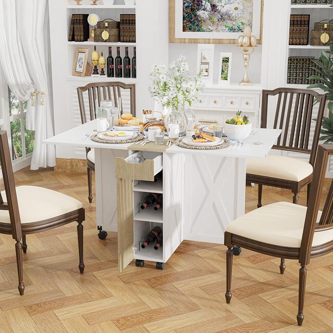 3imothrix Folding Dining Table, Small Dining Table, Space Saving Dining Table - Image 3