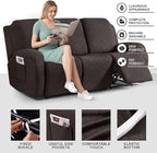 Timeles Recliner Covers for 3 Seater Reclining Couch Covers Sofa Slipcover - Image 3