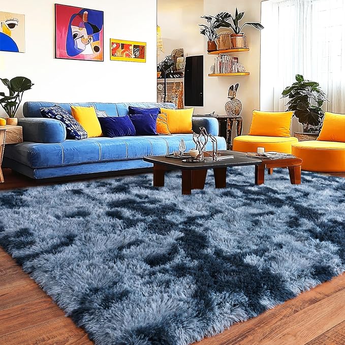 Pionblank 8x10 Rug for Living Room, Fluffy Plush Large Area Rug - Image 6