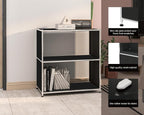 32-Inch 2-Tier Metal Bookcase, Open Shelf Storage Organizer - Image 4