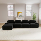 Boneless Sectional Couch, No Assembly Required, 152.7” L Shaped Modular Cloud - Image 2