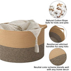 115L Extra Large Blanket Basket, Woven Rope Laundry Basket Hamper - Image 3