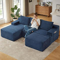 96" Cloud Sectional Couch U-Shaped Chaise by ODUWA