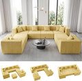 MONVANE Modular Sectional Sofa, Oversized 8 Seat Convertible U Shaped Couch by MONVANE