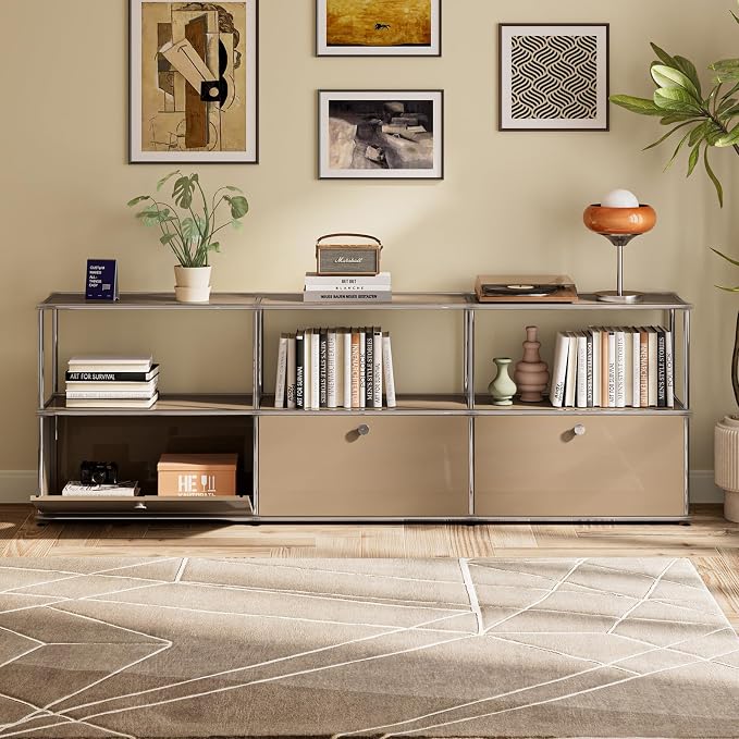 Modern Storage Cabinet Sideboard Versatile Free-Standing Organizer Cabinets - Image 2