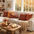 MIULEE Fall Rust Decorative Lumbar Throw Pillow Covers 12x24 Inch 2 Pack | Boho - Image 5