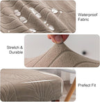 Genina Waterproof Chair Covers for Dining Room, Stretch Jacquard Dining Chair - Image 3