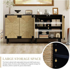 31.5" Accent Storage Cabinets, Modern Boho Sideboard - Image 6