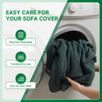 OHSIO Couch Cushion Covers for Sectional Sofa, Stretch Soft Sofa Slipcovers - Image 6