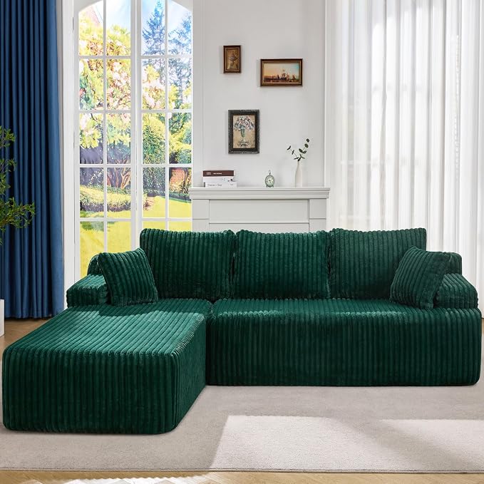 Hobestluk Modular Sectional Sofa Couches L-Shape Couch 3 Seat Modular Sofa by YourHomeDeservesMore