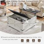 JXQTLINGMU 36" Lift Top Coffee Table - Image 4