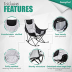 SUNNYFEEL Oversized Rocking Camping Chair, Fully Padded Patio Chair - Image 6
