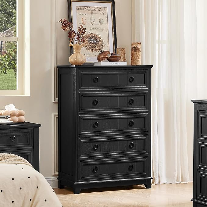 Joaxswe Farmhouse 5 Drawer Dresser - Image 7