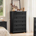 Joaxswe Farmhouse 5 Drawer Dresser - Image 7