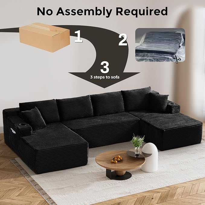133" Oversized Cloud Boneless Sofa Couch - Image 6