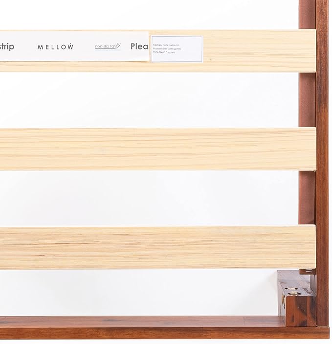 Mellow Naturalista Classic 12-Inch Solid Wood Platform Bed | Wooden Slats - Image 8