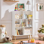 LEYAOYAO Cube Bookshelf 3 Tier Mid-Century White Modern Bookcase - Image 5