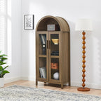 67" Tall Display Cabinet with Glass Doors, Glass Display Case Storage Cabinets - Image 6