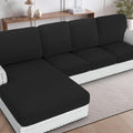 H.VERSAILTEX Sectional Couch Covers 1 Piece Chaise Slipcover L Shape Separate by HVERSAILTEX