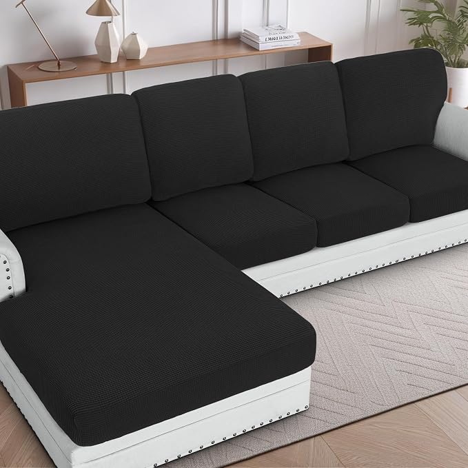 H.VERSAILTEX Sectional Couch Covers 8 Pieces Stretch Sofa Covers by HVERSAILTEX