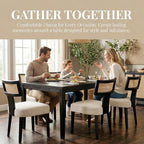 VESCASA Linen Upholstered Dining Chairs - Image 4