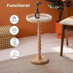 Drink Table，Rattan Round Small Side Table - Image 7