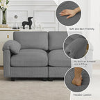 114'' U-Shaped Sectional Couch - Image 3