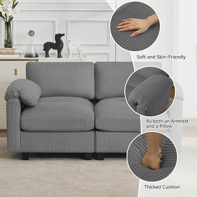 114'' U-Shaped Sectional Couch - Image 3