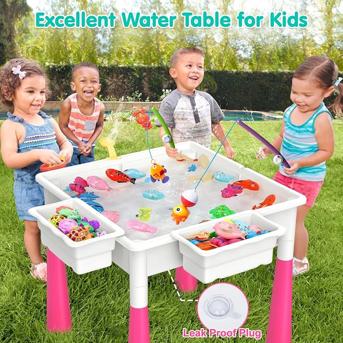 arscniek Toddlers Activity Table 7 in 1 Kids Activity Tables and Chairs Set - Image 3