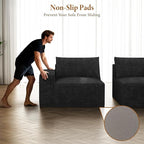 Vesgantti 114" Modular Sectional Boneless Couch, Modern 3 Seater Sofa - Image 7