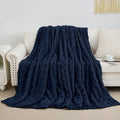 Aganear Fleece Throw Blanket for Couch Sofa 60"x80" Navy | Lightweight Fuzzy by Aganear