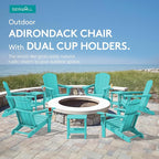 SERWALL Adirondack Chair with Cup Holders - Image 9