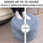 Asuprui Round Footstool Ottoman, 20x14 Inches Multi-Functional Modern Foot Stool - Image 5