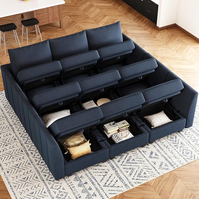 Belffin Large Modular Sectional Sofa Sleeper Couch - Image 3