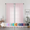 Sheer Curtain 72 Inches Long 2 Panels Set, Elegant Airy Transparent Rod Pocket by OWENIE