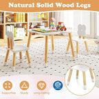 Costzon Kids Table and Chairs, Wooden Toddler Desk Set - Image 4