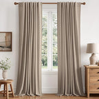 MIULEE 100% Blackout Linen Curtains by MIULEE