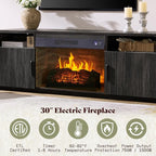 AMERLIFE 70" Fluted Fireplace TV Stand - Image 3
