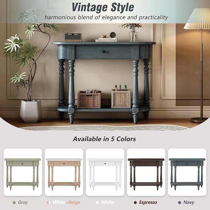 Retro Curved Console Table - Image 7