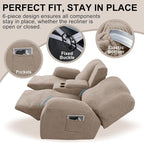 6-Piece Recliner Loveseat Covers - Image 4