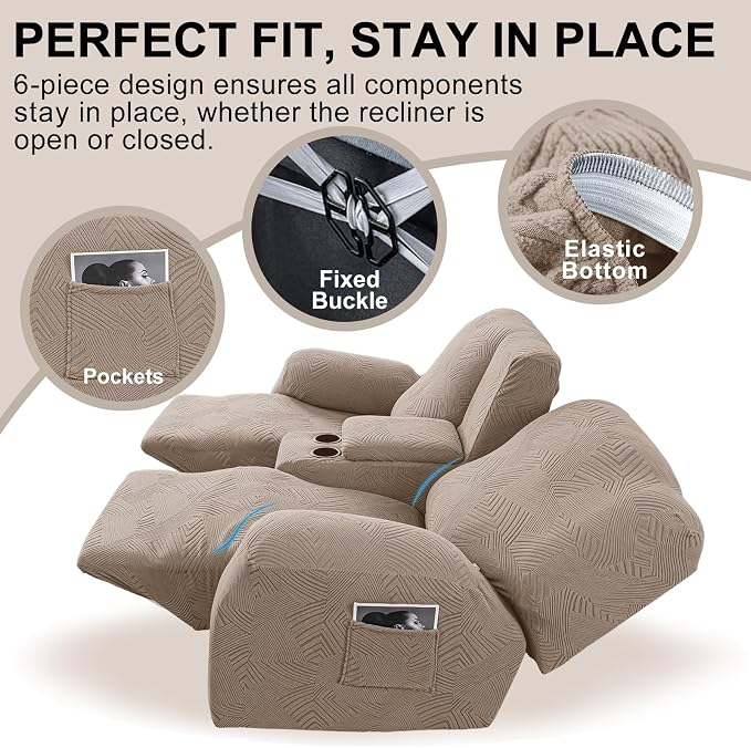 6-Piece Recliner Loveseat Covers - Image 4