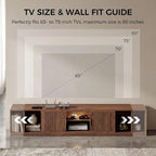 IRONCK TV Stand for 55-80 Inches TVs, Extendable Corner Entertainment Center - Image 3