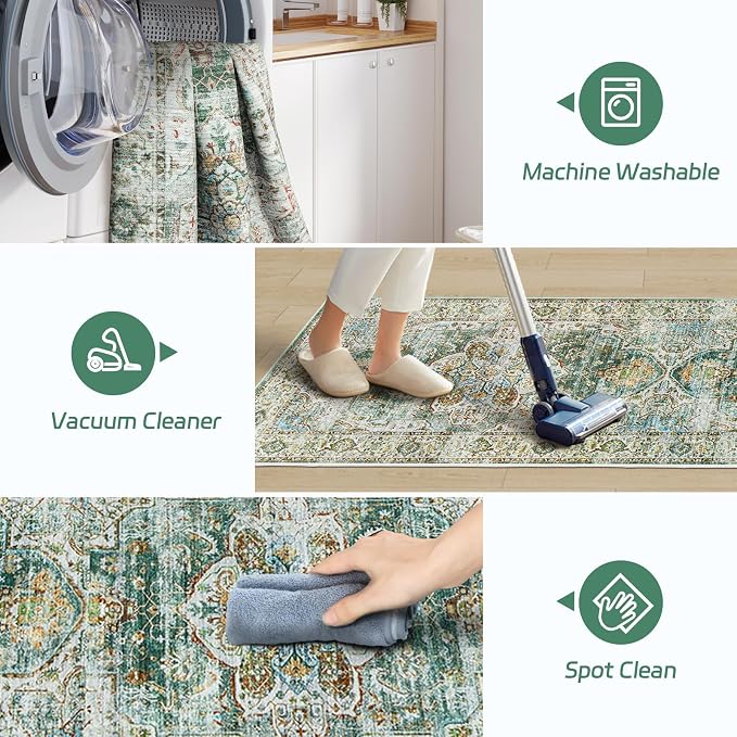 Madane Washable Runner Rugs 2x12 Long - Image 5