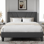 Novilla Queen Size Bed Frame Upholstered Platform Queen Bed Frame by Novilla