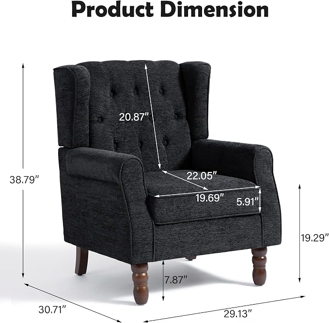 Mid-Century Modern Wingback Chair - Image 2