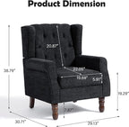 Mid-Century Modern 2-Piece Wingback Chair Set - Image 2