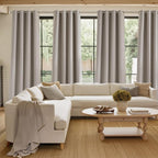 NICETOWN Faux Linen Angora Blackout Curtains 84 inches Long - Image 4