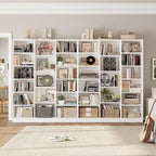 FACBOTALL Triple Wide Bookshelf, 6 Tier Large Bookshelf, Bookcase - Image 4