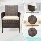 GarveeLife 3-Piece Patio Furniture Set, Rattan Outdoor Furniture - Image 4